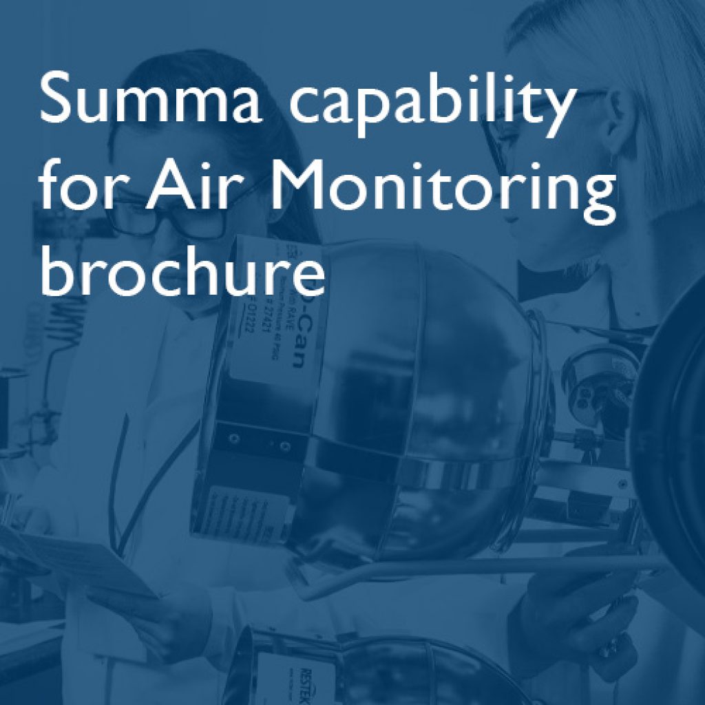 Summa canisters for air monitoring and air sampling i2 Analytical