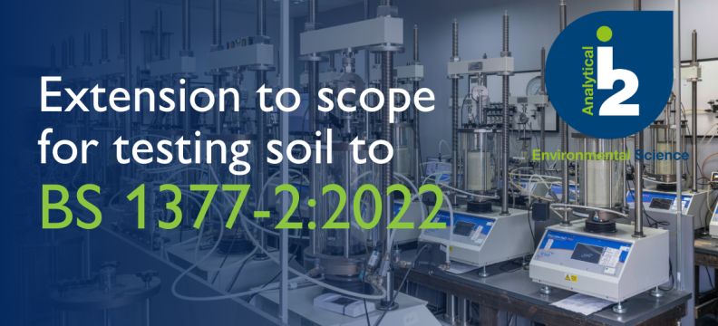 Extension to scope for testing soil to BS 1377-2:2022